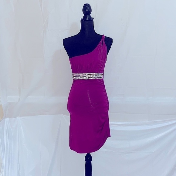 Sky One Shoulder Cocktail Dress Size XS - Picture 1 of 7